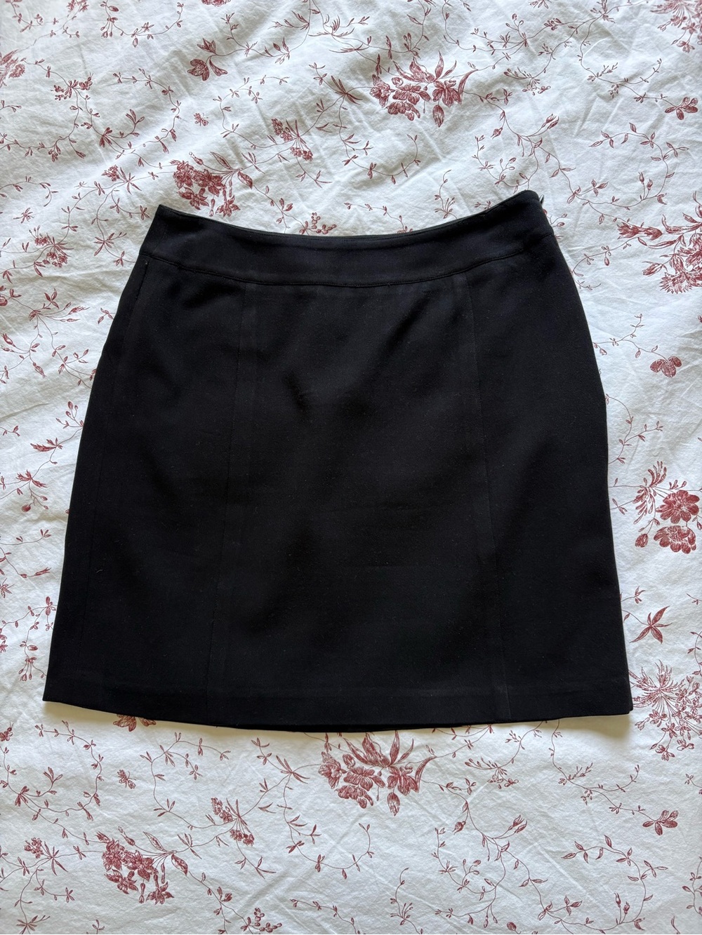 Vintage Armani Exchange black rayon/wool blend mini skirt size 2